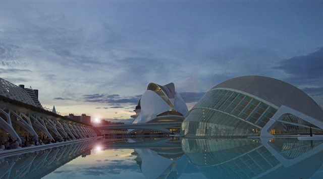 VIsta-de-la-ciudad de las artes y las ciencias valenciana