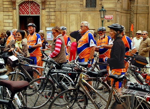 Ciclistas en Praga