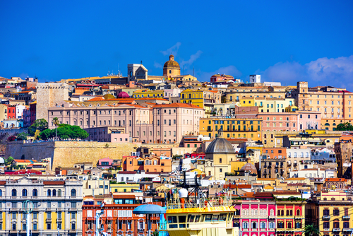 Vista de Cagliari en cerdeña