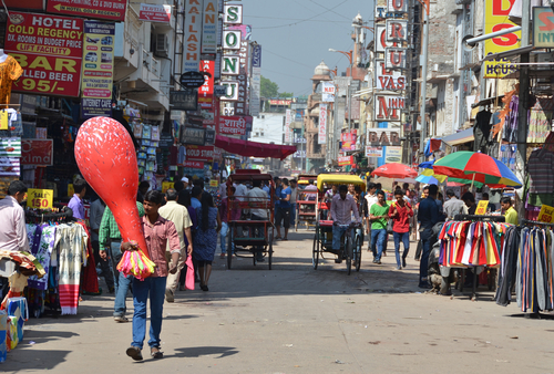 Calle de Nueva Delhi