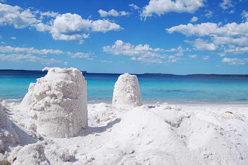 Arena blanca en Hyams Beach