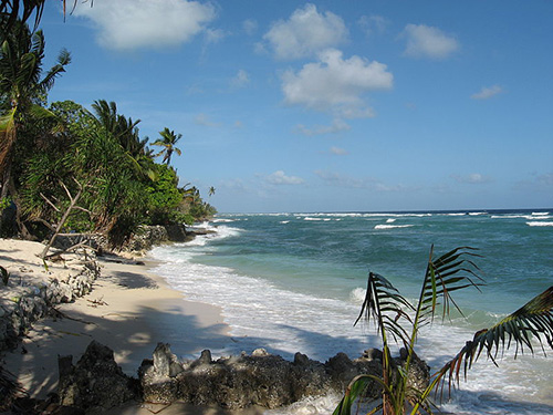 Playa en Kiribati