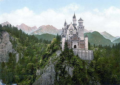 Vista del castillo de Neuschwanstein
