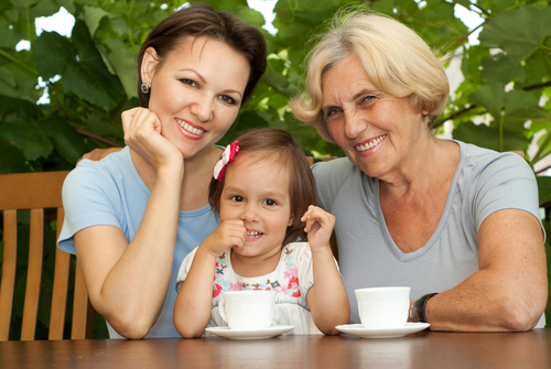 Foto de madre hija y abuela