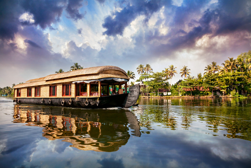 Paisaje de Kerala en la India