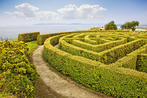 Laberinto en el parque de San Pedro