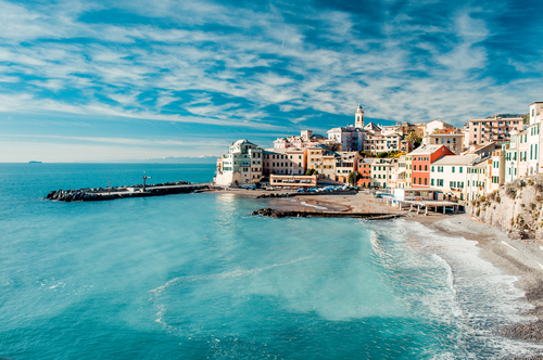 Vista de Bogliasco en Italia