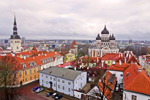 Vista de Tallín en Estonia