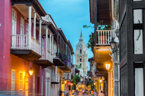 Calles de Cartagena en Colombia