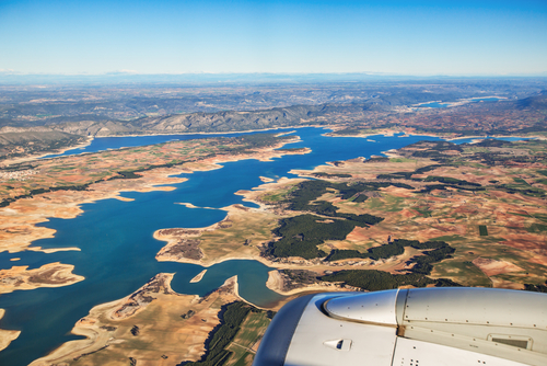 Paisaje desde la ventanilla de un avión