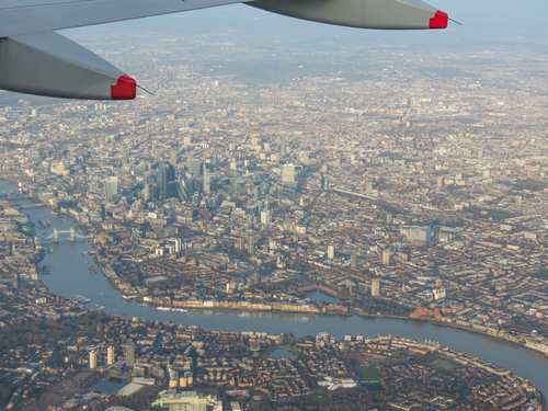 Vista de Londres desde un avión