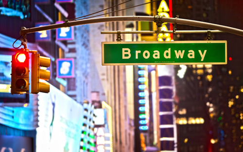 Cartel de Broadway en Nueva York