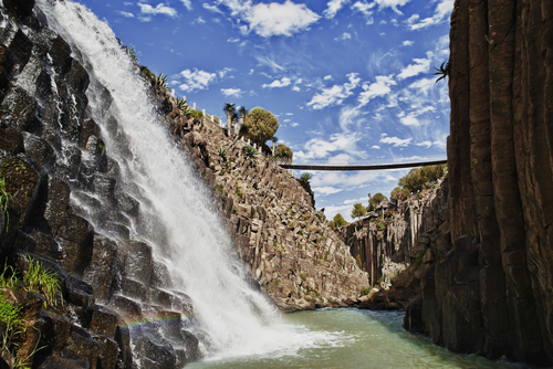 Cascada de agua en Hidalgo, México
