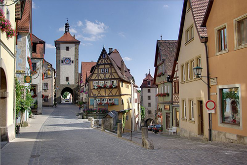 Calles de Rothenburg en Alemania