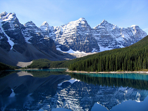 Lago Moraine en Canadá