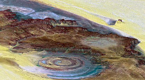 Perspectiva del Ojo del Sahara