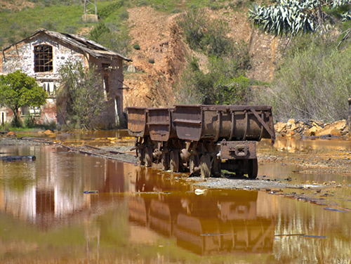 Vagonetas en Rio Tinto