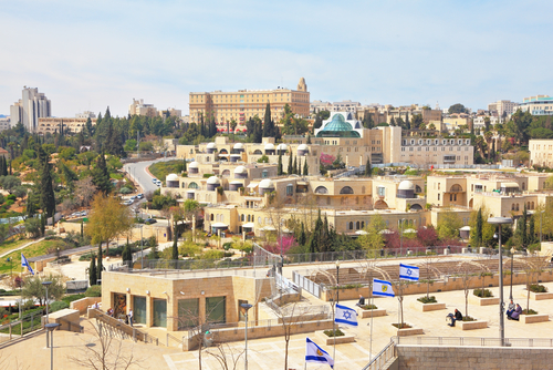 Vista de Jerusalem moderno