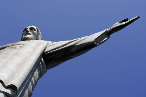 Detalle de la estatua del Cristo Redentor