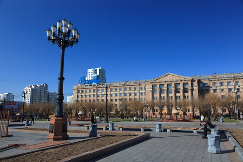 Khabarovsk parada del Transiberiano