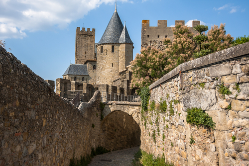 Calles medievales en Carcassone