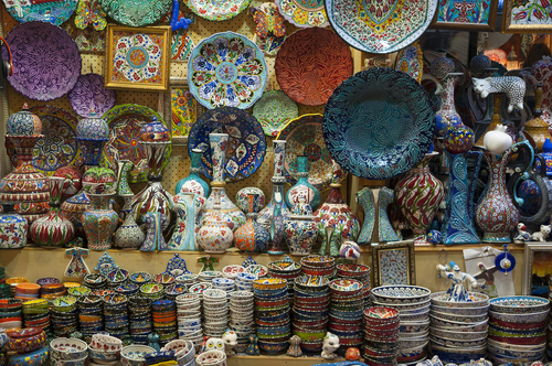 Cerámica típica en el Gran Bazar de Estambul 