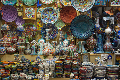Cerámica típica en el Gran Bazar de Estambul