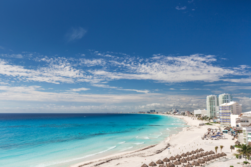 Playas de Cancún, entre los países más visitados.