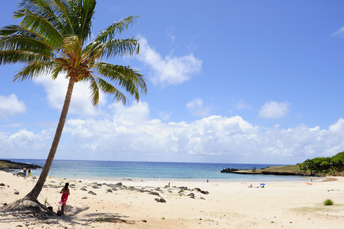 Playa en la Isla de Pascua