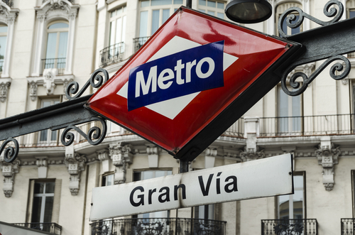 Cartel de metro de Gran Vía