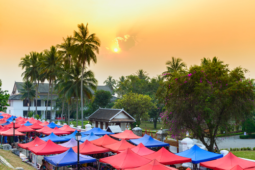 Mercadillo en Luang Prabang