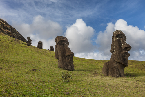 Moái en la Isla de Pascua