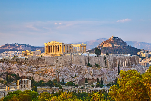 Vista de la Acrópolis de Atenas