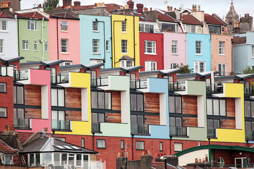 Casas de colores en Bristol