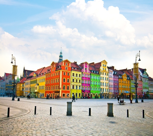 Casas de colores en Wroclaw