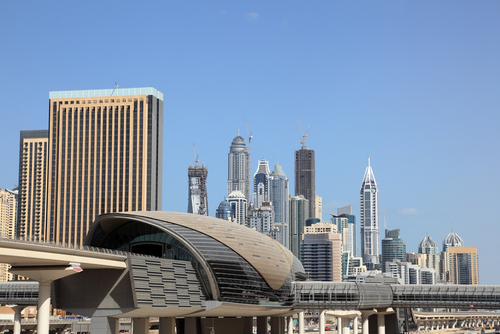 Estaciónd e metro en Dubai