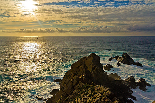 Atardecer en Estaca de Bares en Galicia