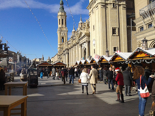 Mercadillo navideño en Zaragoza
