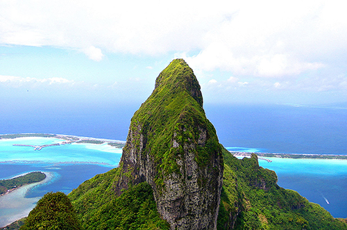 Vista desde el monte Pahia en Bora Bora
