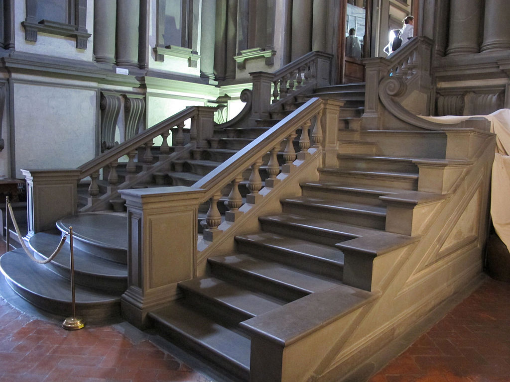 Escalera de la Bibiliteca Laurenziana de Miguel Ángel