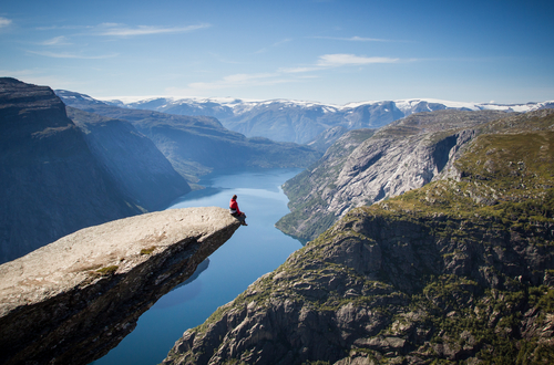 Vista de Trolltunga en Noruega