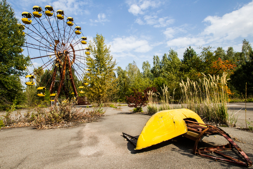 Noria abandonada en Pripyat