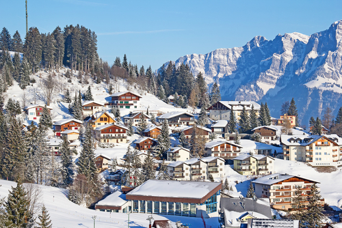 Vista de los Alpes suizos