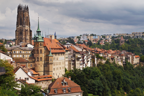 Vista de la catedral de Friburgo