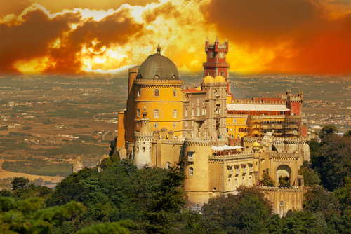 Atardecer en el Palacio de la Pena