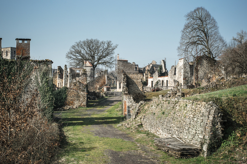 Casas abandonadas en Oradour-sur-Glane