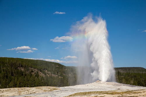 Géiser Old Faithful en Yellowstone