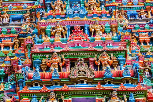 Esculturas en Meenaksi Amman