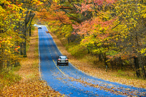 Coches en el PArque Nacional Shenandoah