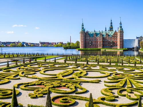 Castillo de Frederiksborg en Dinamarca